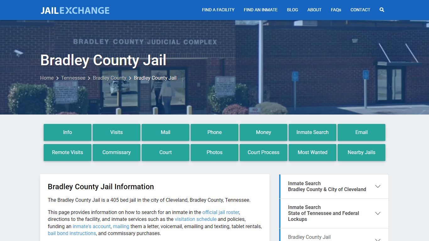 Bradley County Jail, TN Inmate Search, Information